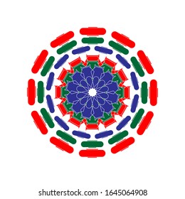 illustration vector graphic of Modern Decorative floral color mandala. Super vector round Shapes