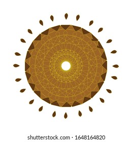 
ilustración vectorial de Mandala de color floral decorativo moderno. Formas redondeadas super vectoriales. encaje para logotipo, icono o símbolo, etc. ilustración .vectorial