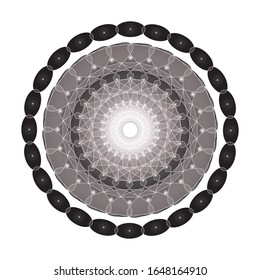 
ilustración vectorial de Mandala de color floral decorativo moderno. Formas redondeadas super vectoriales. para el logotipo, icono o símbolo, etc