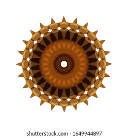 Illustration Vektorillustration Grafik der modernen dekorativen Blumenfarbe Mandala. Super Vektorillustration rund Formen.  geeignet für Logo, Symbol oder Symbol usw.