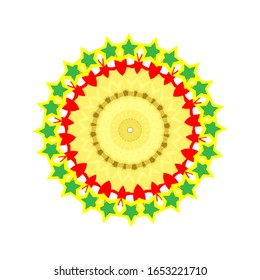 illustration vector graphic of Modern Decorative floral color mandala. Super vector round Shapes.  fit for logo, icon or symbol, etc