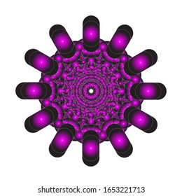illustration vector graphic of Modern Decorative floral color mandala. Super vector round Shapes.  fit for logo, icon or symbol, etc