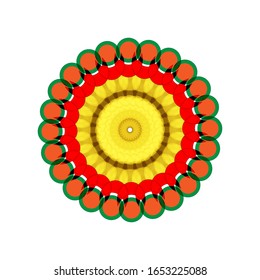 illustration vector graphic of Modern Decorative floral color mandala. Super vector round Shapes.  fit for logo, icon or symbol, etc