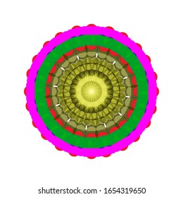 illustration vector graphic of Modern Decorative floral color mandala. Super vector round Shapes.  fit for logo, icon or symbol, etc