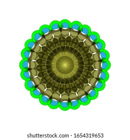 Illustration Vektorillustration Grafik der modernen dekorativen Blumenfarbe Mandala. Super Vektorillustration rund Formen.  geeignet für Logo, Symbol oder Symbol usw.