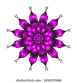 illustration vector graphic of Modern Decorative floral color mandala. Super vector round Shapes.  fit for logo, icon or symbol, etc