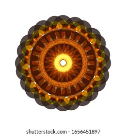 illustration vector graphic of Modern Decorative floral color mandala. Super vector round Shapes.  Mandala flower decoration. fit for logo, icon or symbol, etc