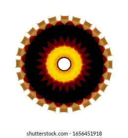 Illustration Vektorillustration Grafik der modernen dekorativen Blumenfarbe Mandala. Super Vektorillustration rund Formen.  Mandala Blumendekoration.  geeignet für Logo, Symbol oder Symbol usw.