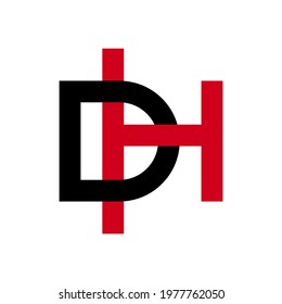 Illustration Vector Graphic of Modern DH Letter Logo. Perfect to use for Technology Company