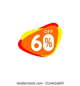 Illustration Vector Graphic of Modern Discount 60%