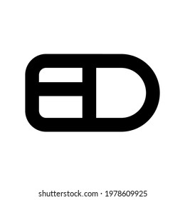 Illustration Vector Graphic of Modern ED Letter Logo. Perfect to use for Technology Company