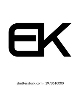 Illustration Vector Graphic of Modern EK Letter Logo. Perfect to use for Technology Company