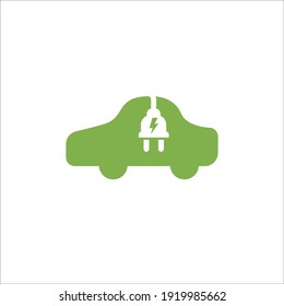 Gráfico vectorial de ilustración de la plantilla de diseño del logotipo del coche de carga eléctrica moderna