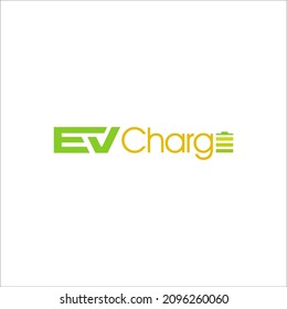 Illustration vector graphic of modern electric charging car Logo Design template