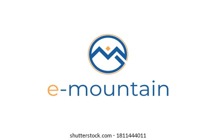 illustration vector graphic of modern, geometric, abstract mark, emblem, stamp, sticker, badge style for abstract mountain logo design