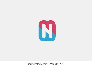 Illustration vector graphic of modern geometric letter MW and H. Good for logo 