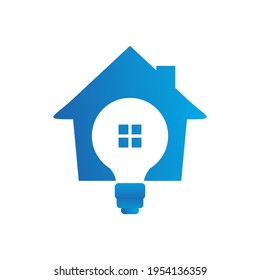 Illustration Vector Graphic of Modern House Bulb Logo. Perfect to use for Technology Company