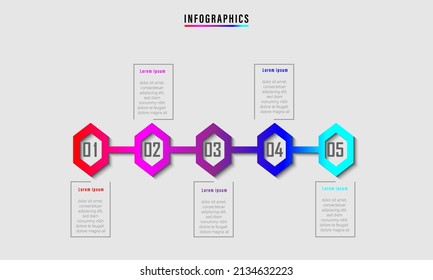 Illustration vector graphic of modern info graphic timeline art design, good for presentation templates design 