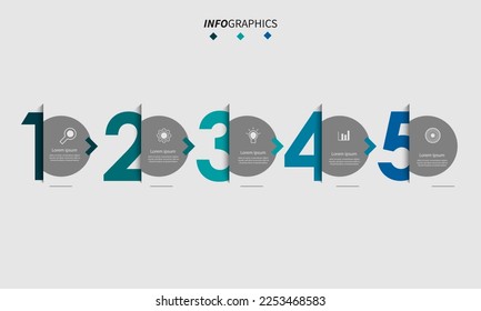 Illustration vector graphic of modern info graphic timeline design, good for info graphic presentation design 