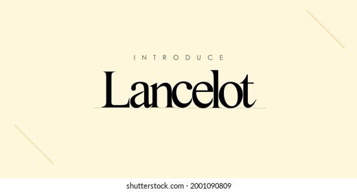 Ilustración vectorial gráfico de diseño moderno de tipografía de lancelot, bueno para el logotipo de marca 