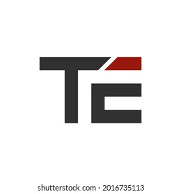 illustration vector graphic of modern letter te logo