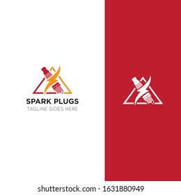 illustration vector graphic modern logo of spark plug good for service car and motorcycle icon and speed icon