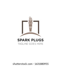 illustration vector graphic modern logo of spark plug good for service car and motorcycle icon and speed icon