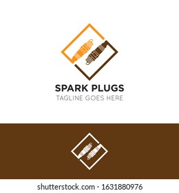 illustration vector graphic modern logo of spark plug good for service car and motorcycle icon and speed icon