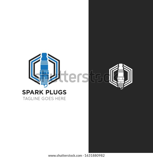 illustration vector\
graphic modern logo of spark plug good for service car and\
motorcycle icon and speed\
icon