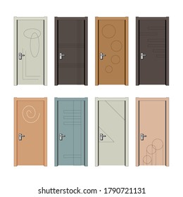 illustration vector graphic of modern minimalist door