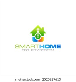 Illustration vector graphic of modern smart home technology logo design template