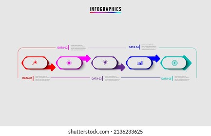 Illustration vector graphic of modern timeline info graphic design, good for info graphic presentation design 