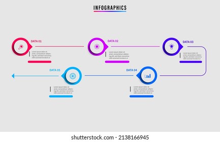 Ilustración vectorial gráfico de diseño de infografía de línea de tiempo moderna, bueno para la información diseño de presentación gráfica 