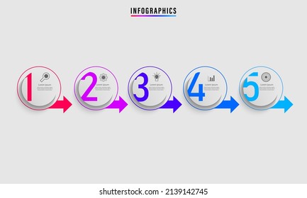 Illustration vector graphic of modern timeline info graphic design, good for info graphic presentation design 