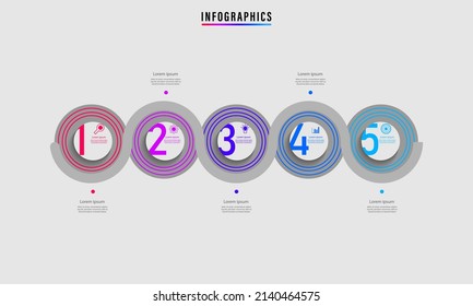 Illustration vector graphic of modern timeline info graphic design, good for info graphic presentation design 