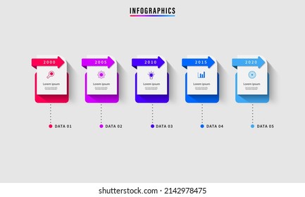 Ilustración vectorial gráfico de diseño de infografía de línea de tiempo moderna, bueno para la información diseño de presentación gráfica 