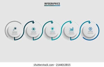 Illustration vector graphic of modern timeline info graphic design, good for info graphic presentation design 