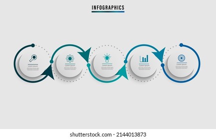 Illustration vector graphic of modern timeline info graphic design, good for info graphic presentation design 