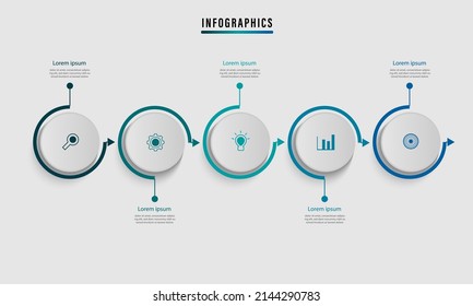 Illustration, Vektorgrafik der modernen Timeline-Infografik, gut für die Gestaltung der Infografik-Präsentation 