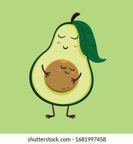 illustration vector graphic of mom avocado