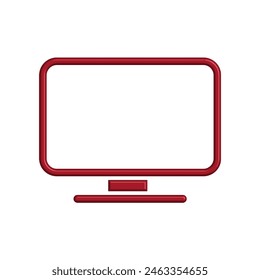 Illustration Vector graphic of monitor icon. Fit for PC, computer, desktop, television etc.
