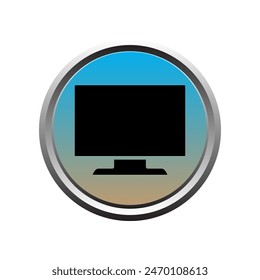 Illustration Vector graphic of monitor icon. Fit for PC, computer, desktop, television etc.