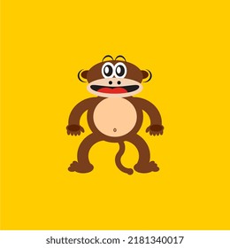 illustration vector graphic monkey, perfect for children's toys, children's books, children's posters, etc