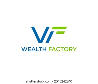Ilustración vectorial gráfico del logotipo de monograma de la letra W F. es bueno para la gestión de patrimonios, la contabilidad, las finanzas y también se ajusta a otros negocios.