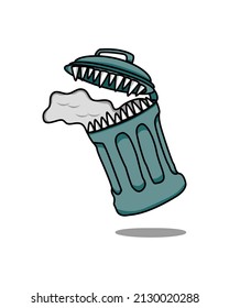 Illustration vector graphic of Monster Trash