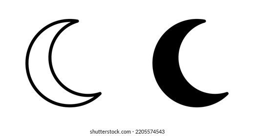 Illustration Vector graphic of Moon icon