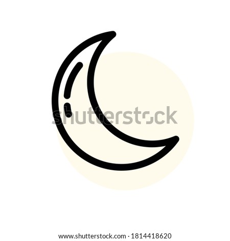 Illustration vector graphic of moon icon