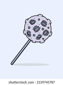 Illustration vector graphic of Moon Lolipop