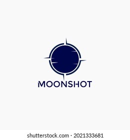 illustration vector graphic of Moon shot rocket star logo design premium vector