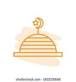 Illustration Vector graphic of mosque icon template